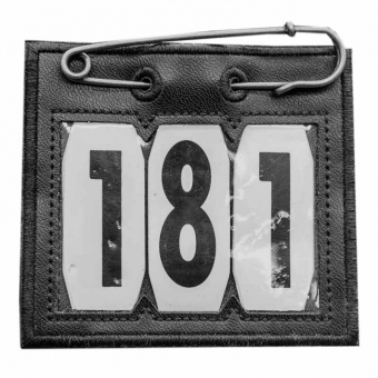 Number tag PVC Safety Pin Black