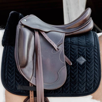 Dressage Saddle Pad Skin Friendly Velvet Black