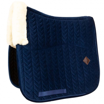 Dressage Saddle Pad Skin Friendly Velvet Navy Blue