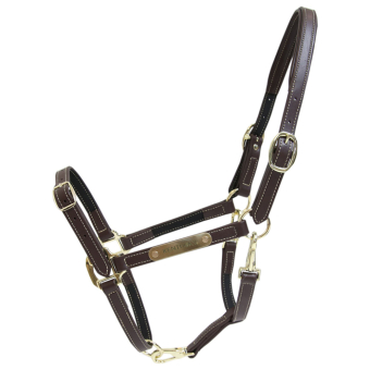 Leather Halter Artificial Anatomic Flexible Brown