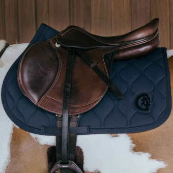 Saddle Pad Wave 3D Logo Navy Blue