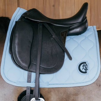 Dressage Saddle Pad Wave 3D Logo Light Blue