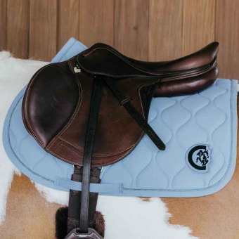 Saddle Pad Wave 3D Logo Light Blue