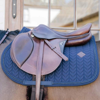 Saddle Pad Metal Chain Navy Blue