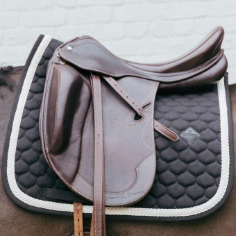 Dressage Saddle Pad Plaited Cord Black