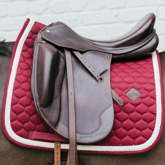 Dressage Saddle Pad Plaited Cord Bordeaux