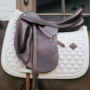 Dressage Saddle Pad Plaited Cord Beige