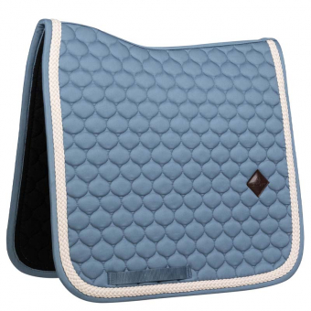 Dressage Saddle Pad Plaited Cord Light Blue