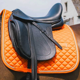 Dressage Saddle Pad Diamond Rope Orange