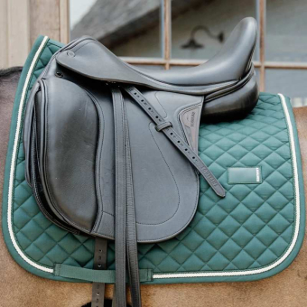 Dressage Saddle Pad Diamond Rope Green