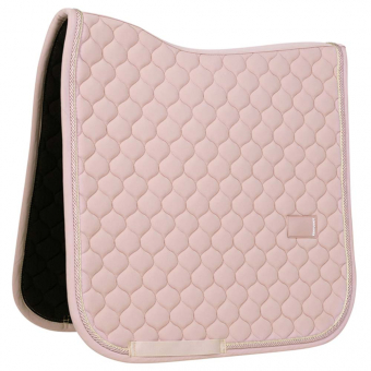 Dressage Saddle Pad Onion Quilt Rubber Logo Old Pink