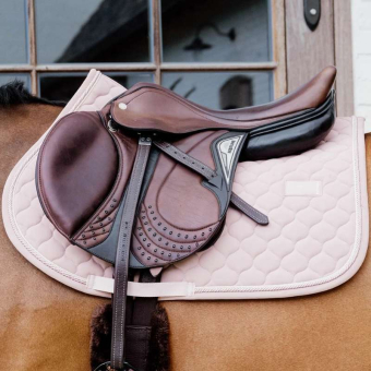 Saddle Pad Onion Quilt Rubber Logo Old Pink