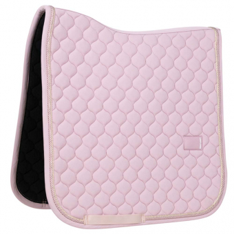 Dressage Saddle Pad Onion Quilt Rubber Logo Light Rose