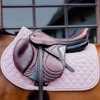 Saddle Pad Onion Quilt Rubber Logo Light Rose