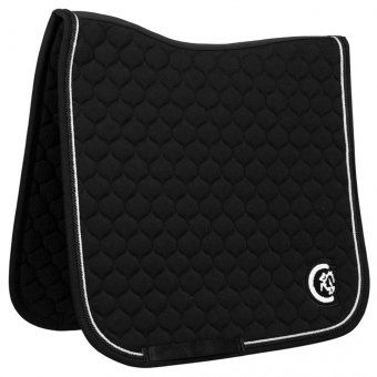 Dressage Saddle Pad Onion Quilt 3D Logo Black