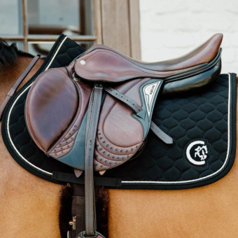 Saddle Pad Onion Quilt 3D Logo Black