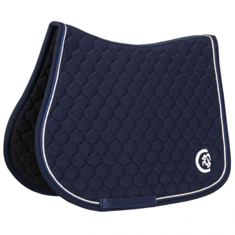 Saddle Pad Onion Quilt 3D Logo Navy Blue