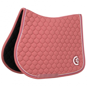 Saddle Pad Onion Quilt 3D Logo Fuchsia