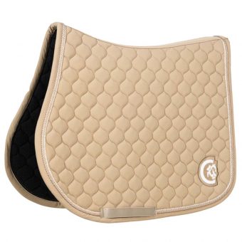 Saddle Pad Onion Quilt 3D Logo Beige