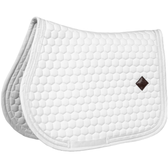 Saddle Pad Glitter Band White/White