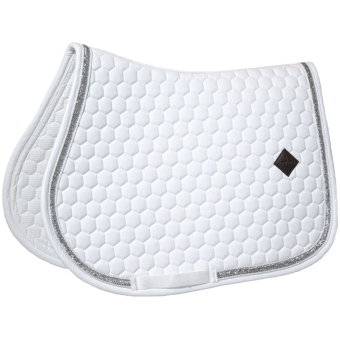 Saddle Pad Glitter Band White/Silver