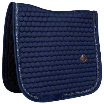 Dressage Saddle Pad Glitter Band Navy Blue