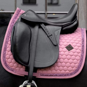 Dressage Saddle Pad Glitter Band Pink