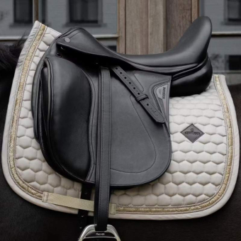 Dressage Saddle Pad Glitter Band Beige