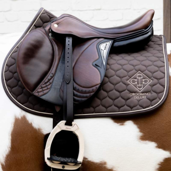 Saddle Pad Grooming Deluxe Brown