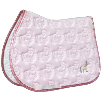 Saddle Pad Unicorn Head Glitter Light Pink