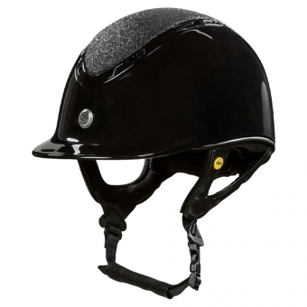 Riding Helmet EQ3 Pardus with Screw Glossy Glitter Black Sand