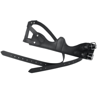 Cribbing strap Leather Soft Padded Black