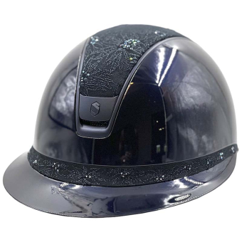 Riding Helmet Miss Shield 2.0 Glossy Spring Flower Matt Trim Navy Blue