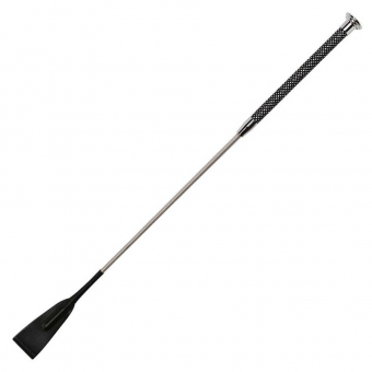Riding Whip with Stones 65cm Silver/Black