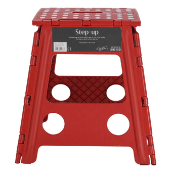Folding Stool Step-Up Red