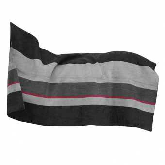 Fleece Rug Heavy Square Stripes Black