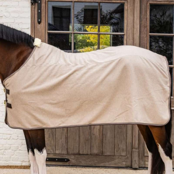 Fleece Rug Heavy Melange Beige