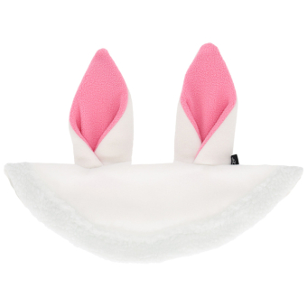 Ear Bonnet Rabbit Ears White/Pink