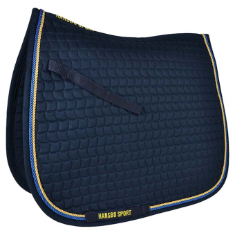 Dressage Saddle Pad Club Navy Blue/Blue/Yellow