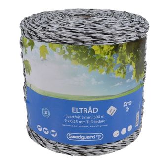 Electric Wire 3mm White/Black 500m
