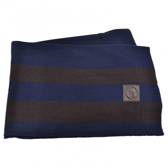 Wool Rug HS Stripes 180x200cm Navy Blue/Brown