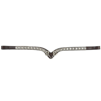  Browband HS Bit & Rhinestones Brown