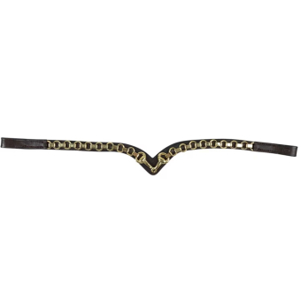 Browband HS Bit Gold Brown