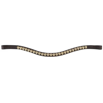 Browband HS Hearts Brown