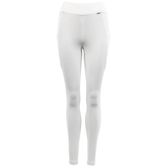 Riding Tights Bouvardia Silicone Full Seat White