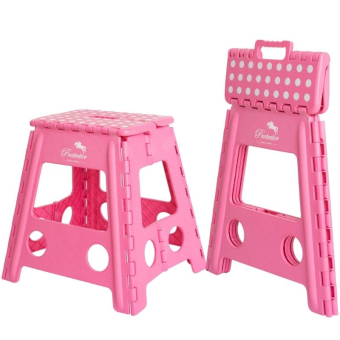 Folding Stable Stool Anti-Slip Pink