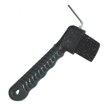 Hoof Pick with Brush HG Black/Grey