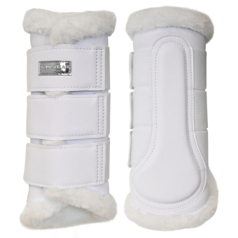 Brushing Boots ES Faux Fur White Silver