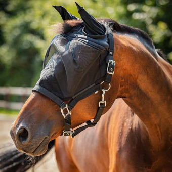 Halter with Fly Veil HG Black