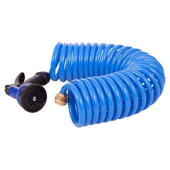 Water Hose & Showerhead Sprinkler Set Blue/Black
